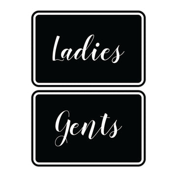 Signs ByLITA Classic Framed Ladies And Gents Sign Set